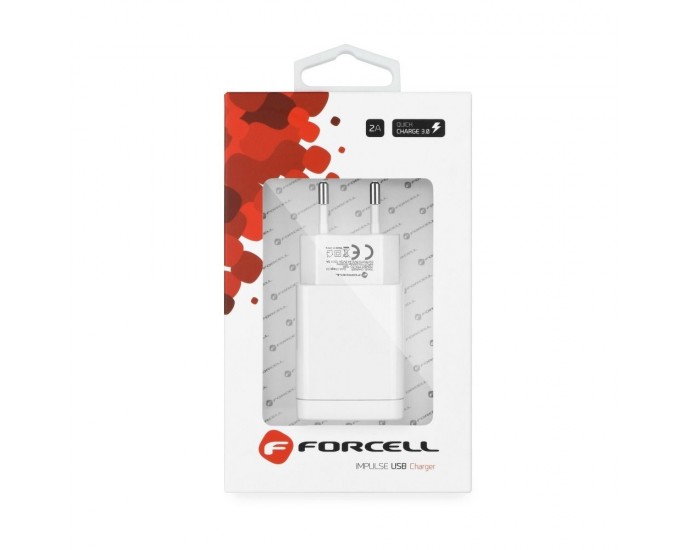 Φορτιστής Ταξιδίου Forcell with USB socket - 2,4A 18W with Quick Charge 3.0 function