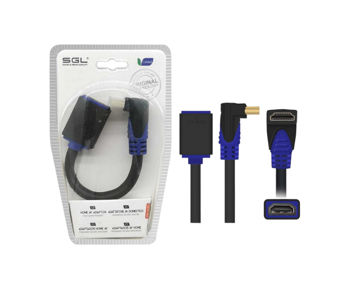 Αντάπτορας καλώδιο HDMI γωνιακό 90° - A1592FC-02 - Male/Female - 098043