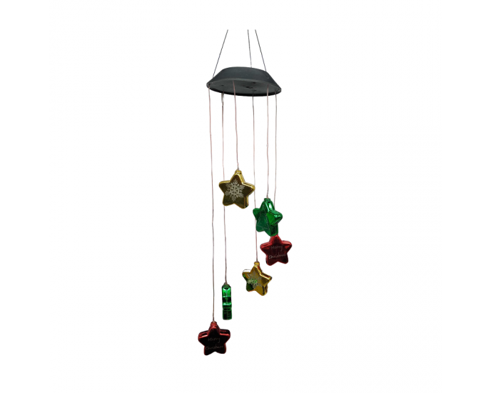 Ηλιακό χριστουγεννιάτικο διακοσμητικό με φωτισμό LED - Αστέρι - 150425