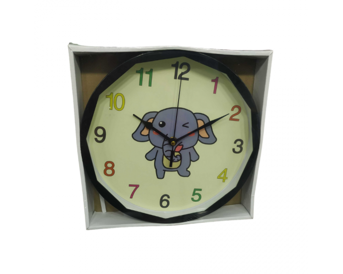Παιδικό ρολόι τοίχου - XH-B2605 - 26cm - 126058 - Black ΤΟΙΧΟΥ