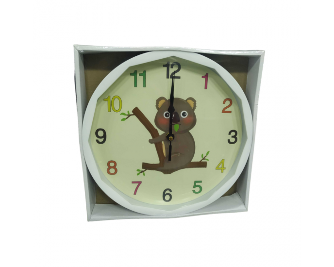 Παιδικό ρολόι τοίχου - XH-B2602 - 26cm - 126027 - White ΤΟΙΧΟΥ