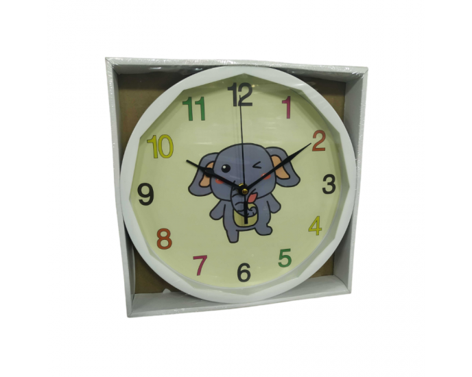 Παιδικό ρολόι τοίχου - XH-B2605 - 26cm - 126058 - White ΤΟΙΧΟΥ