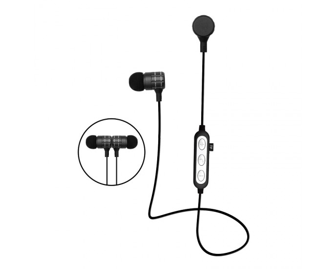 Aσύρματα ακουστικά - Neckband -  K07 - 672007 - Black 