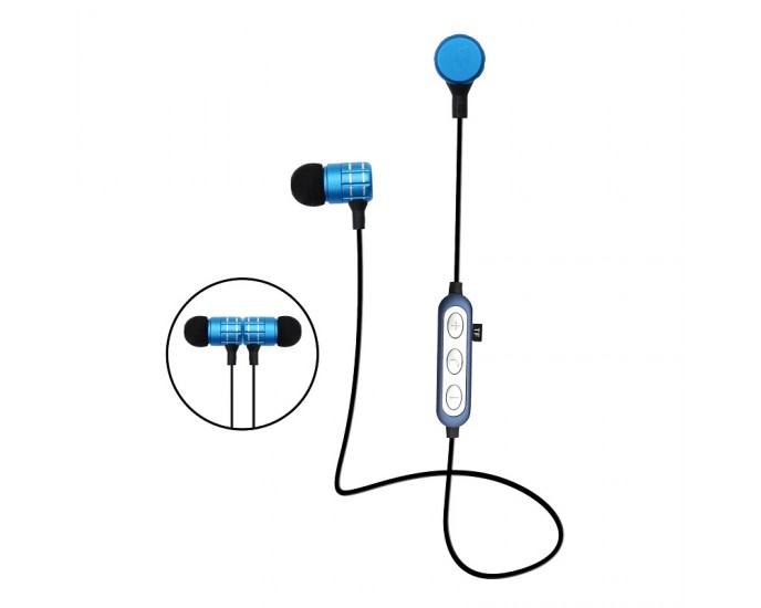 Aσύρματα ακουστικά - Neckband -  K07 - 672007 - Blue 