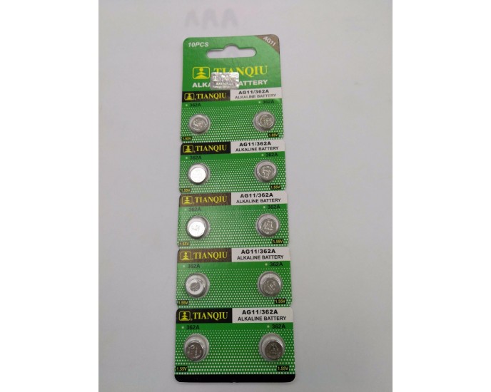 Αλκαλικές μπαταρίες - AG11/362A – 1.55V - 10pcs - 681118