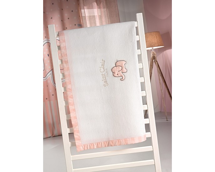 Κουβέρτα bebe AFRICA Pink πικέ 110x150