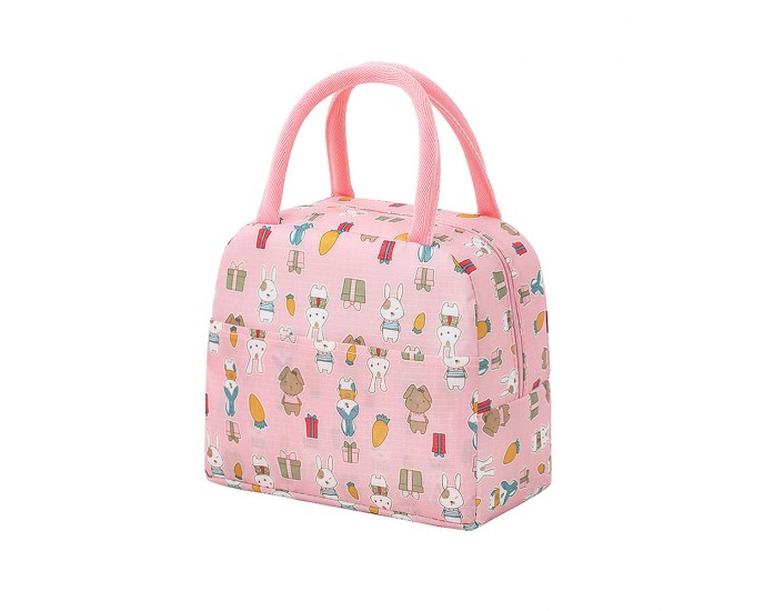 Ισοθερμική Τσάντα Φαγητού 5Lt Amber Pink Bunnies AM3001 