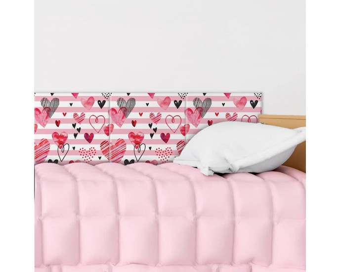 Pink Hearts μαλακά αφρώδη πλακάκια προστασίας (54756)