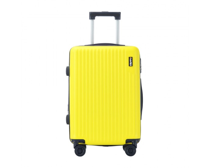 Βαλίτσα Μεσαία Με Προέκταση AMBER Κίτρινο AM1004