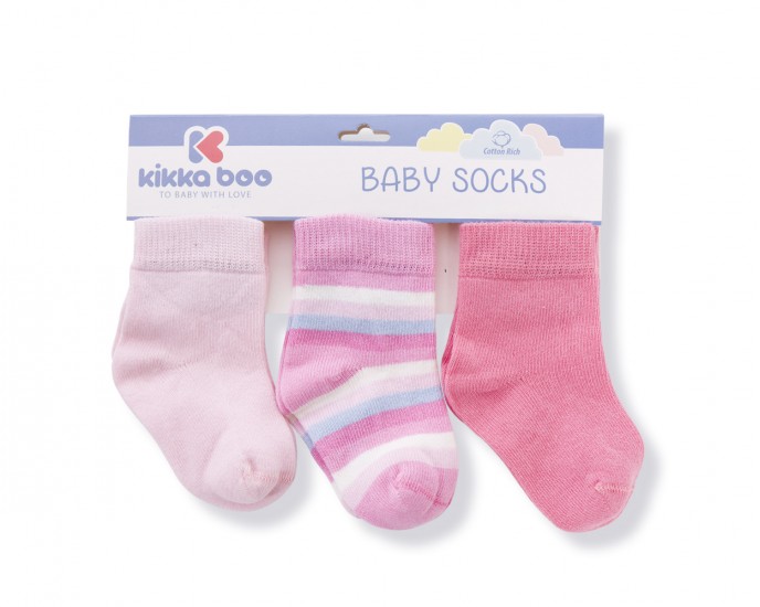 Baby socks Stripes Pink 2-3y