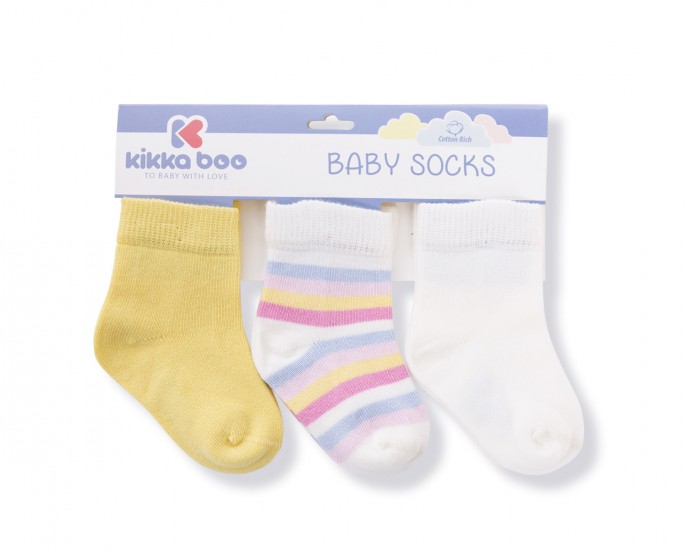 Baby socks Stripes Yellow 1-2y