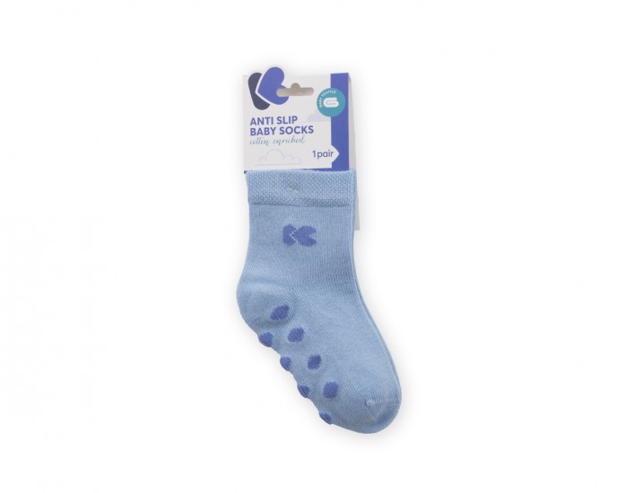 Baby socks with embossed bottom Dark Blue 6-12m