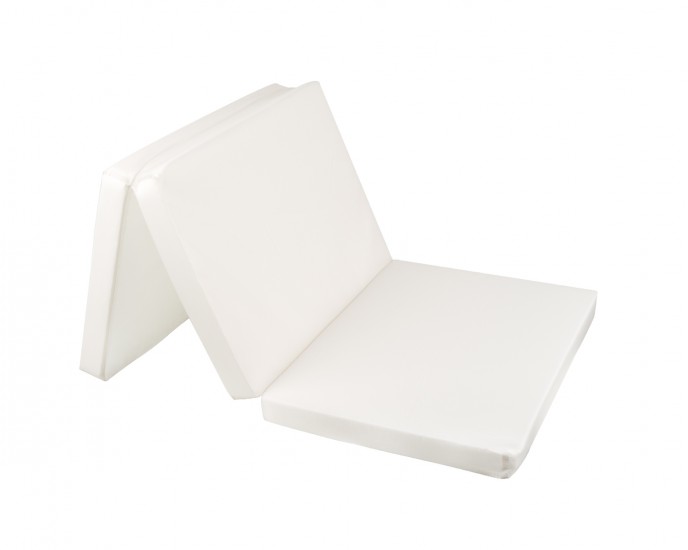 Foldable mattress 59/118/5 cm polyester Light Grey ΣΤΡΩΜΑΤΑ ΚΟΥΝΙΑΣ