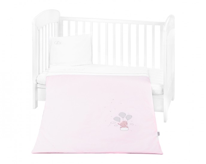 Bedding set with embroidery 3pcs Dream Big Pink