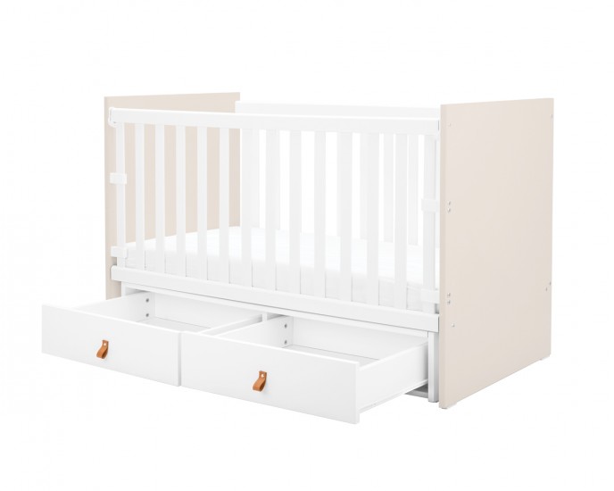 Chipboard baby cot with drawers Hollee Beige