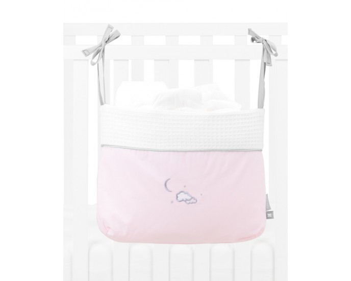 Diaper basket with ties Dream Big Pink