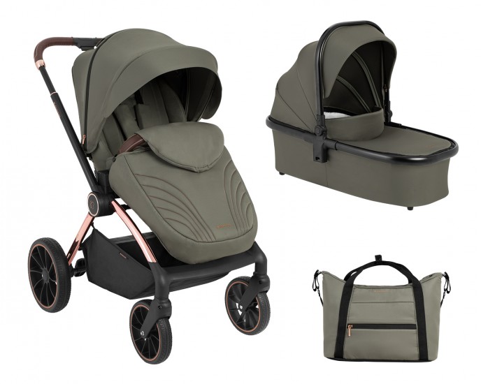 Stroller 2in1 with carrycot Kara Army Green