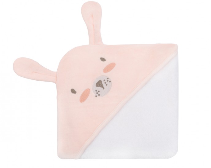 Hooded towel terry 90/90 cm Rabbits in Love