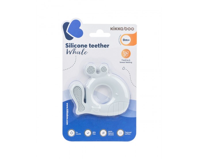Silicone teether Whale Blue 