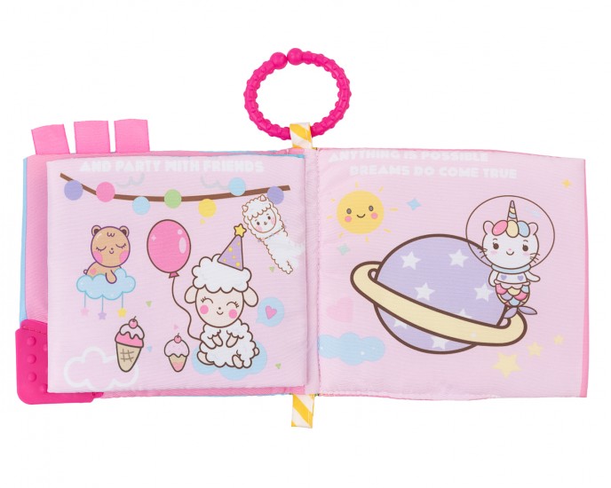 Educational cloth book with teether Happy Unicorn 