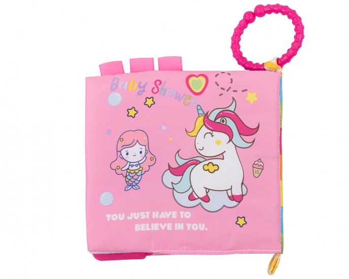 Educational cloth book with teether Happy Unicorn 