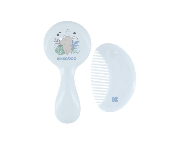 Comb and brush with natural bristles Savanna Blue 