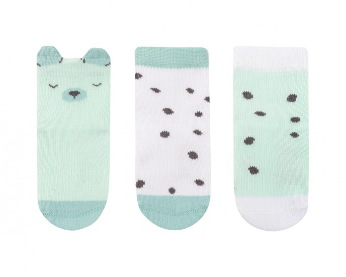 Baby socks with 3D ears Bear with me Mint 6-12m