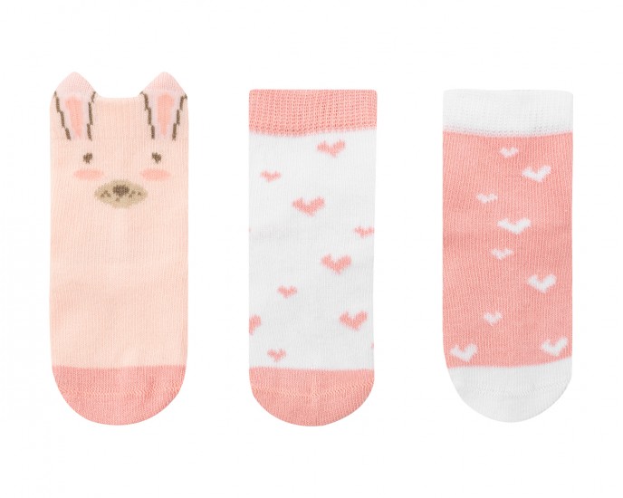 Baby socks with 3D ears Rabbits in Love 6-12m