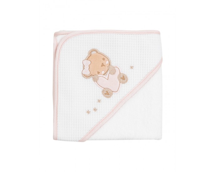 Hooded towel 90/90 cm Dream Big Pink