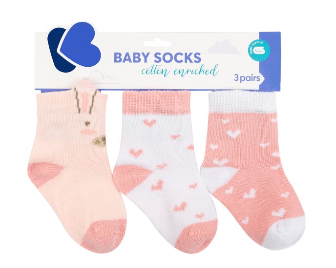 Baby socks with 3D ears Rabbits in Love 1-2y