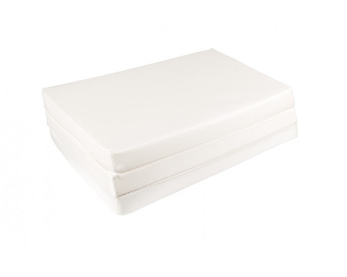 Foldable mattress 59/118/5 cm polyester Light Grey ΣΤΡΩΜΑΤΑ ΚΟΥΝΙΑΣ