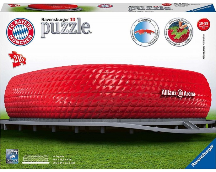 3D Puzzle - Bayern Munich Allianz Arena 216 Τεμαχίων 12526 Ravensburger