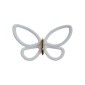 White Metal Butterflies 3D μεταλλικές