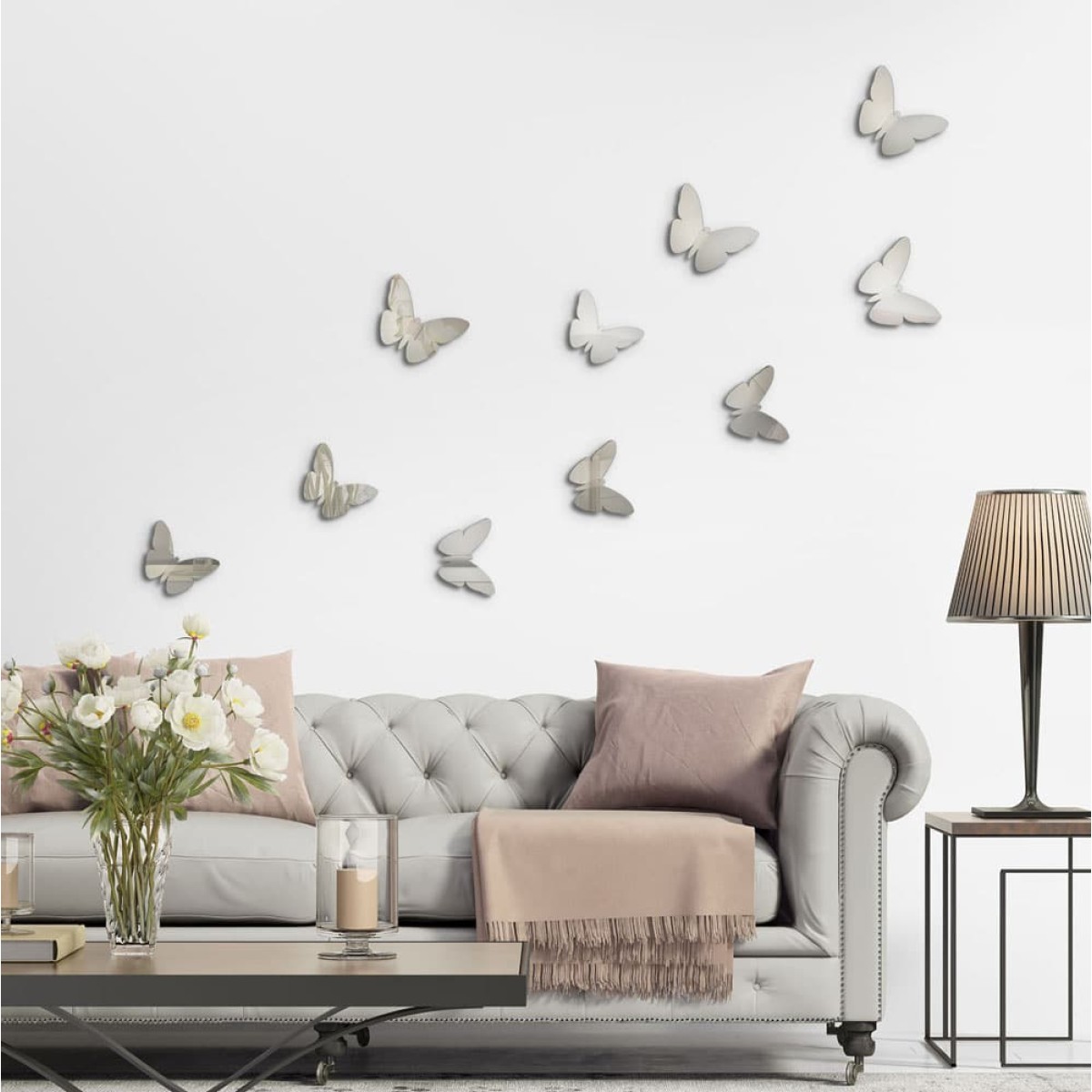 Silver Butterflies 3D πολυπροπυλενίου