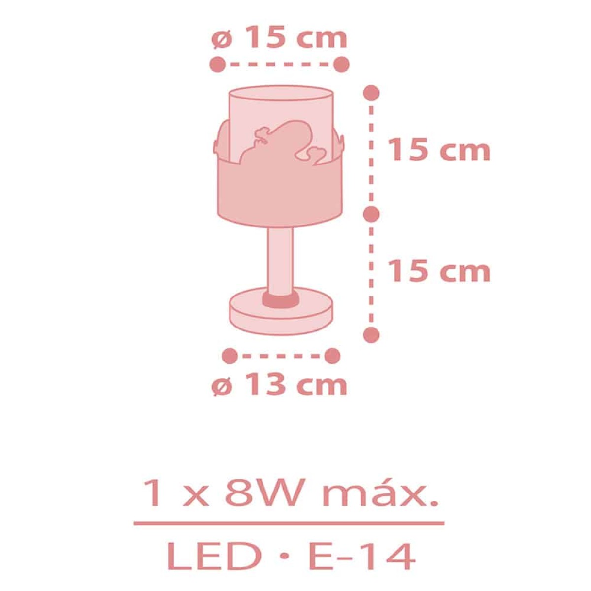 Whale Dreams Pink επιτραπέζιο φωτιστικό (61171S)