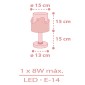 Whale Dreams Pink επιτραπέζιο φωτιστικό (61171S)