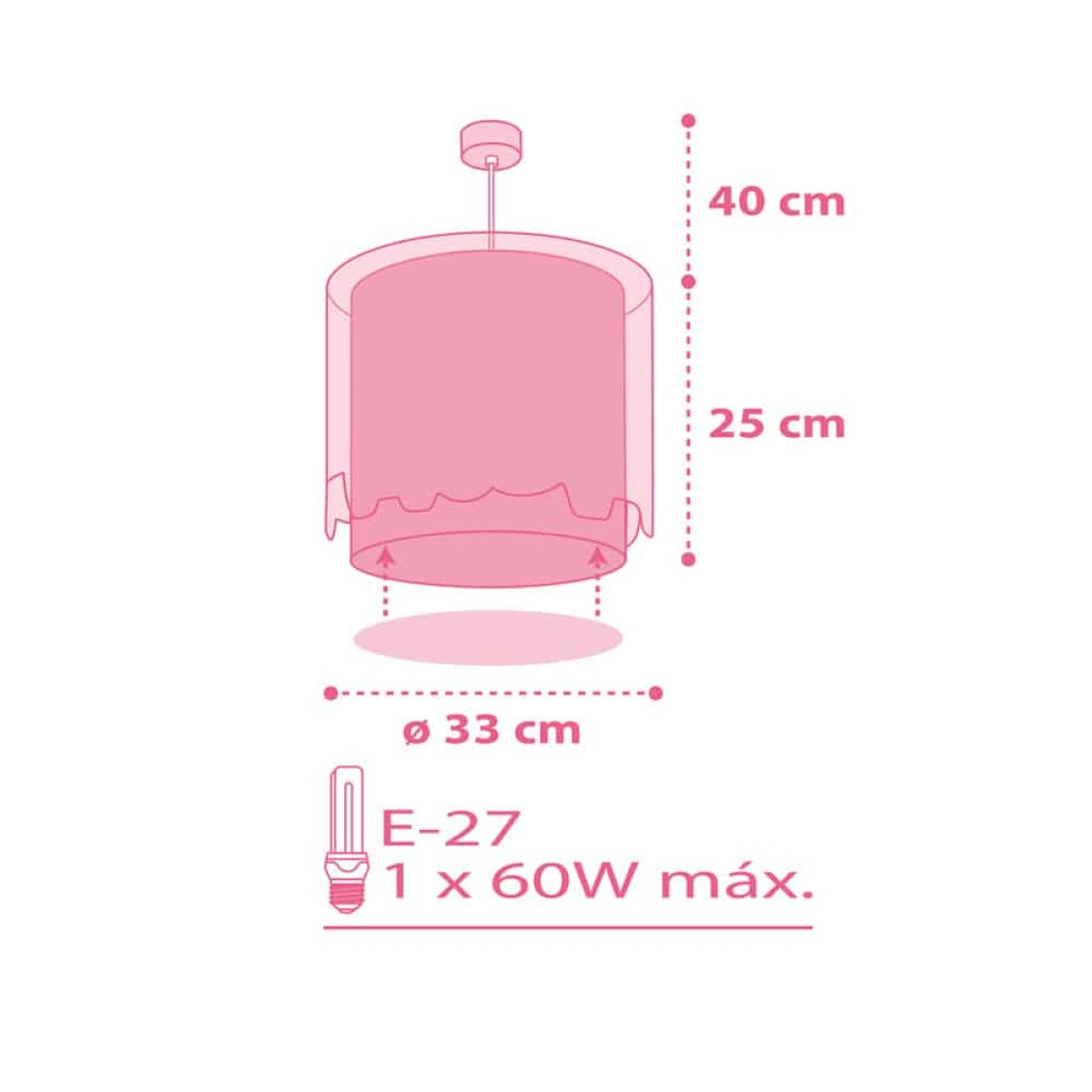 Little Elephant Pink παιδικό φωτιστικό οροφής (61332S)