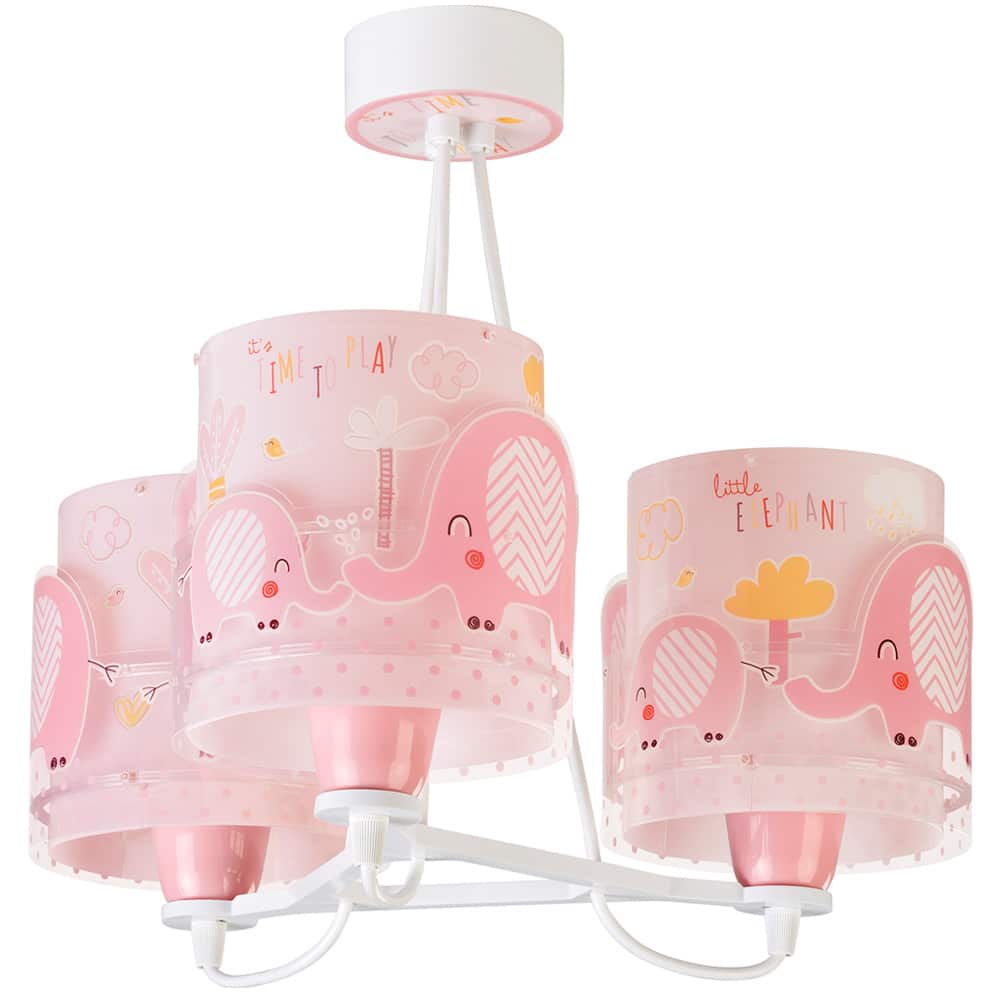 Little Elephant Pink κρεμαστό τρίφωτο οροφής (61337S)