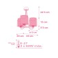 Little Elephant Pink κρεμαστό τρίφωτο οροφής (61337S)