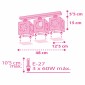 MoonLight Pink τρίφωτο οροφής ράγας (63233NS)