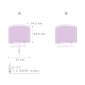 Stars Lilac απλίκα τοίχου διπλού τοιχώματος (81218[L])