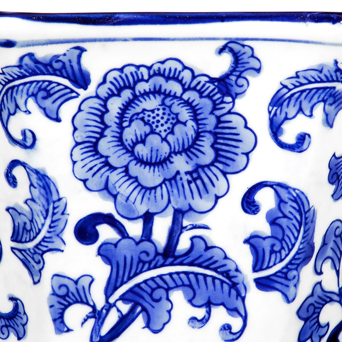 Artekko Melania Διακοσμητικό Μπολ Πορσελάνη Λευκό Μπλε (26.7x26.7x14.5)cm