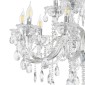 Artekko Chandelier Rea Πολυέλαιος 15φωτος Ε14 με Διάφανο Κρύσταλλο (87x87x100)cm