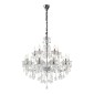Artekko Chandelier Rea Πολυέλαιος 15φωτος Ε14 με Διάφανο Κρύσταλλο (87x87x100)cm
