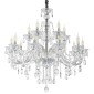 Artekko Chandelier Rea Πολυέλαιος 15φωτος Ε14 με Διάφανο Κρύσταλλο (87x87x100)cm