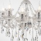 Artekko Chandelier Πολυέλαιος 8φωτος Ε14 με Διάφανο Κρύσταλλο (68x68x68)cm