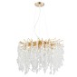 Artekko Chandelier Aura Πολυέλαιος 10φωτος G9 με Διάφανα Κρύσταλλα (56x56)cm