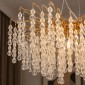 Artekko Chandelier Aura Πολυέλαιος 10φωτος G9 με Διάφανα Κρύσταλλα (56x56)cm