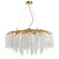 Artekko Chandelier Aura Πολυέλαιος 15φωτος G9 με Διάφανα Κρύσταλλα (80x80)cm