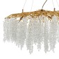 Artekko Chandelier Aura Πολυέλαιος 15φωτος G9 με Διάφανα Κρύσταλλα (80x80)cm